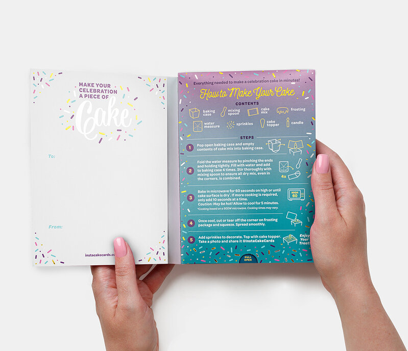InstaCake Unicorn Birthday Cake Card Vanilla