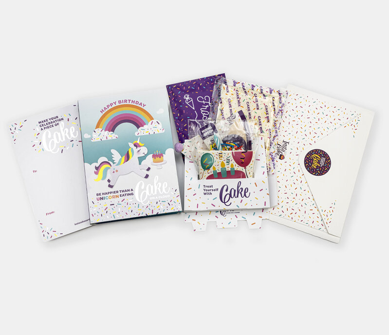 InstaCake Unicorn Birthday Cake Card Vanilla