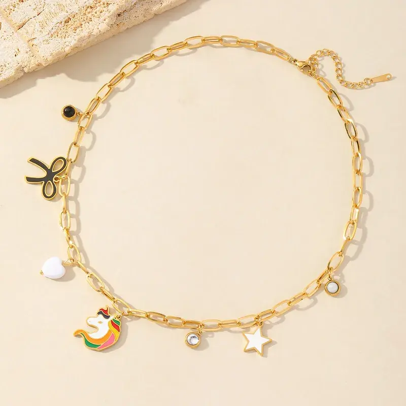 Dutch Growers Pendant Charm Necklace Unicorn