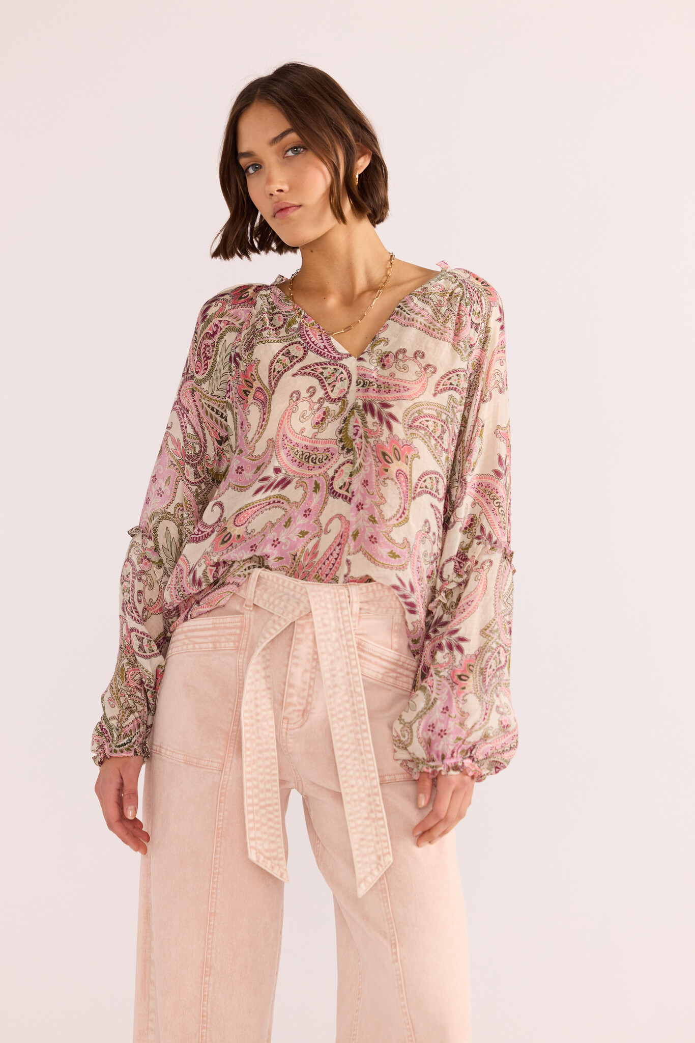 MinkPink Cadence Long Sleeve Blouse