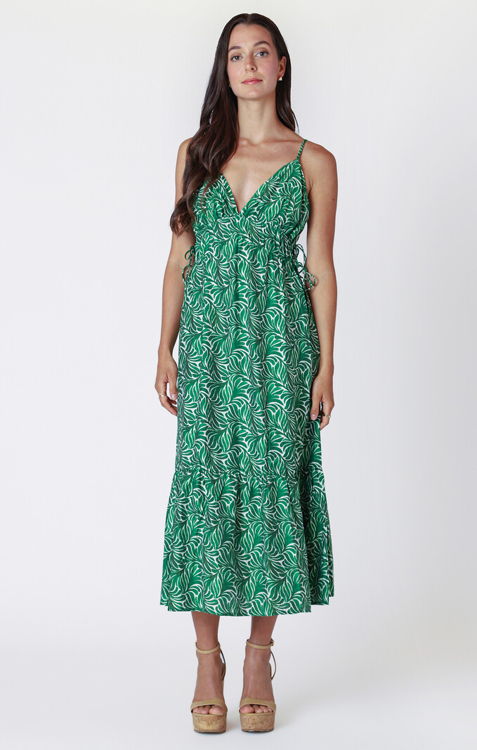 Dex Sleeveless Drawstring Detail Maxi Dress