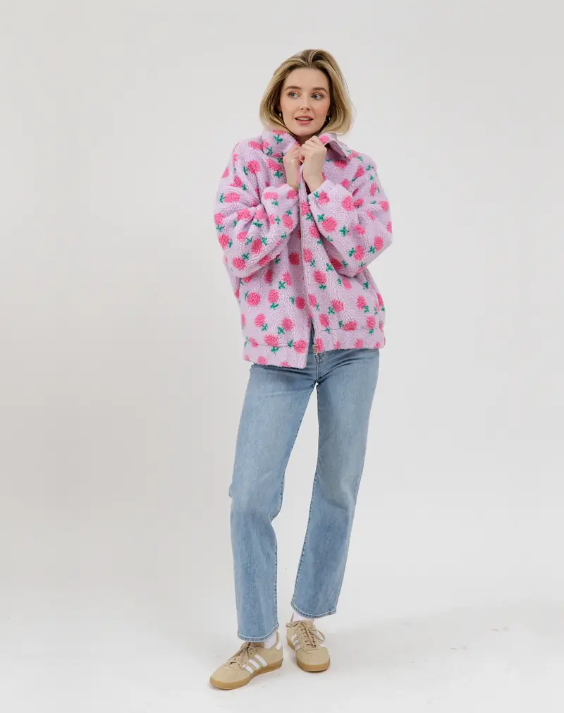 Brunette The Label Sherpa Full Zip Jacket