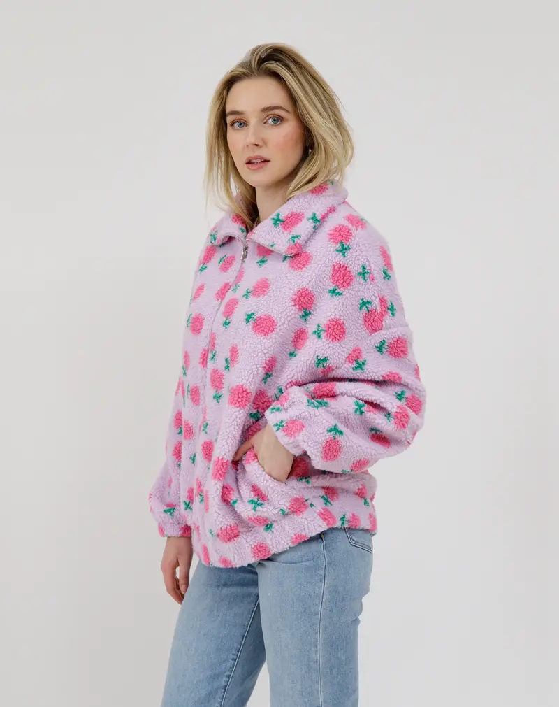 Brunette The Label Sherpa Full Zip Jacket