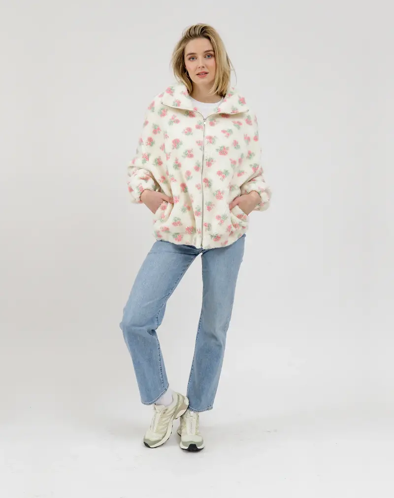 Brunette The Label Sherpa Full Zip Jacket