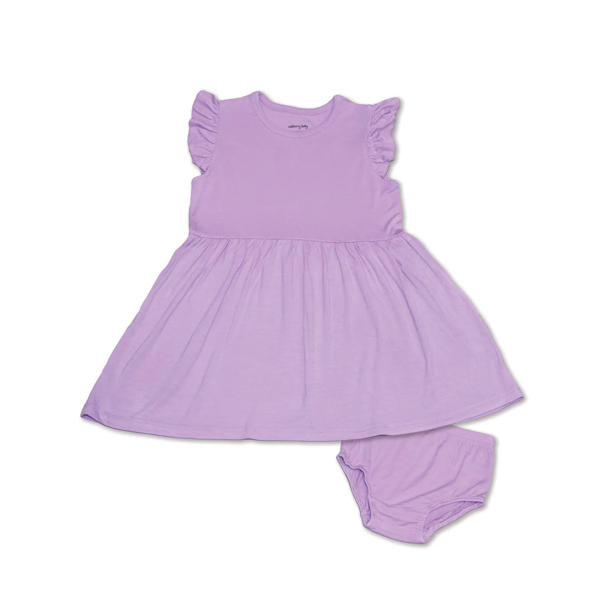 Silkberry Baby Bamboo Flutter Sleeve Dress w/Bloomer