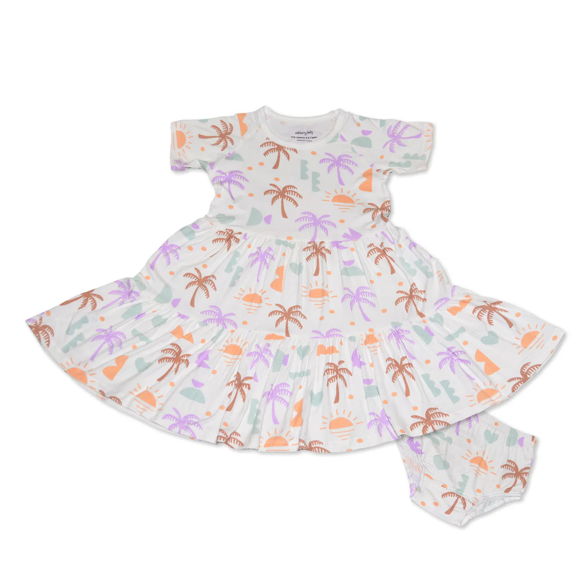Silkberry Baby Bamboo Tiered Jersey Dress w/ Bloomer