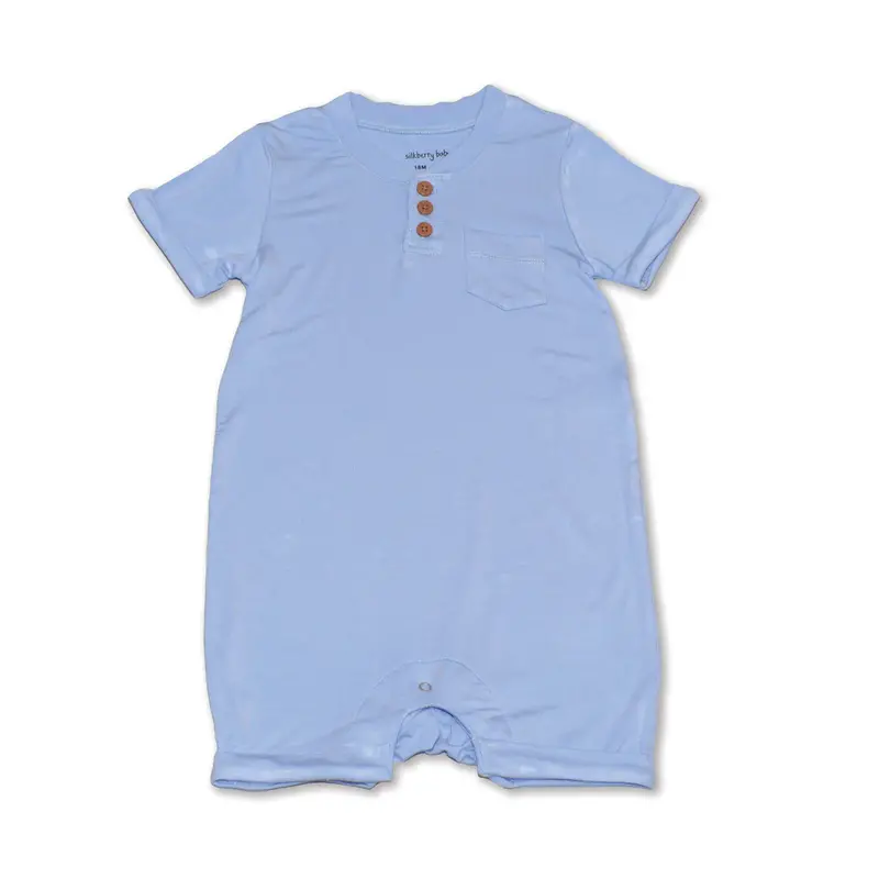 Silkberry Baby Bamboo Short Sleeve Romper with Buttons