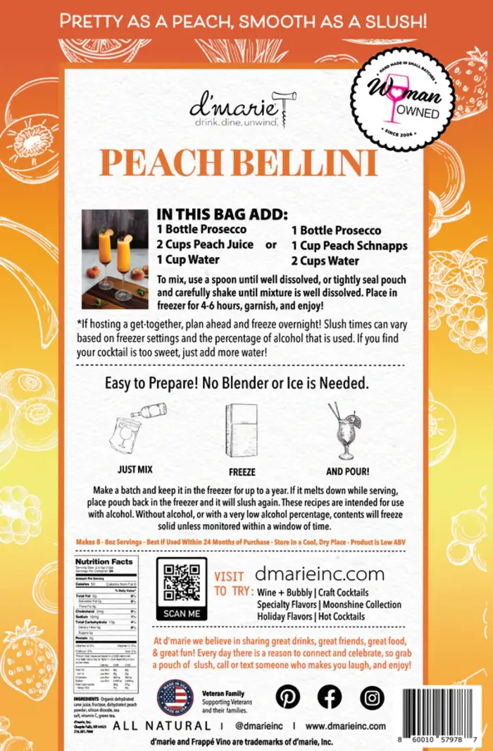 Peach Bellini Slush Mix 10oz