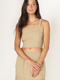 Dex Smocked Textured Tank