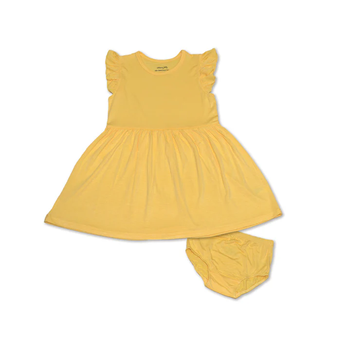 Silkberry Baby Bamboo Flutter Sleeve Dress w/Bloomer