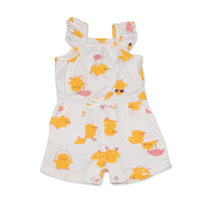 Silkberry Baby Bamboo Sleeveless Ruffle Romper
