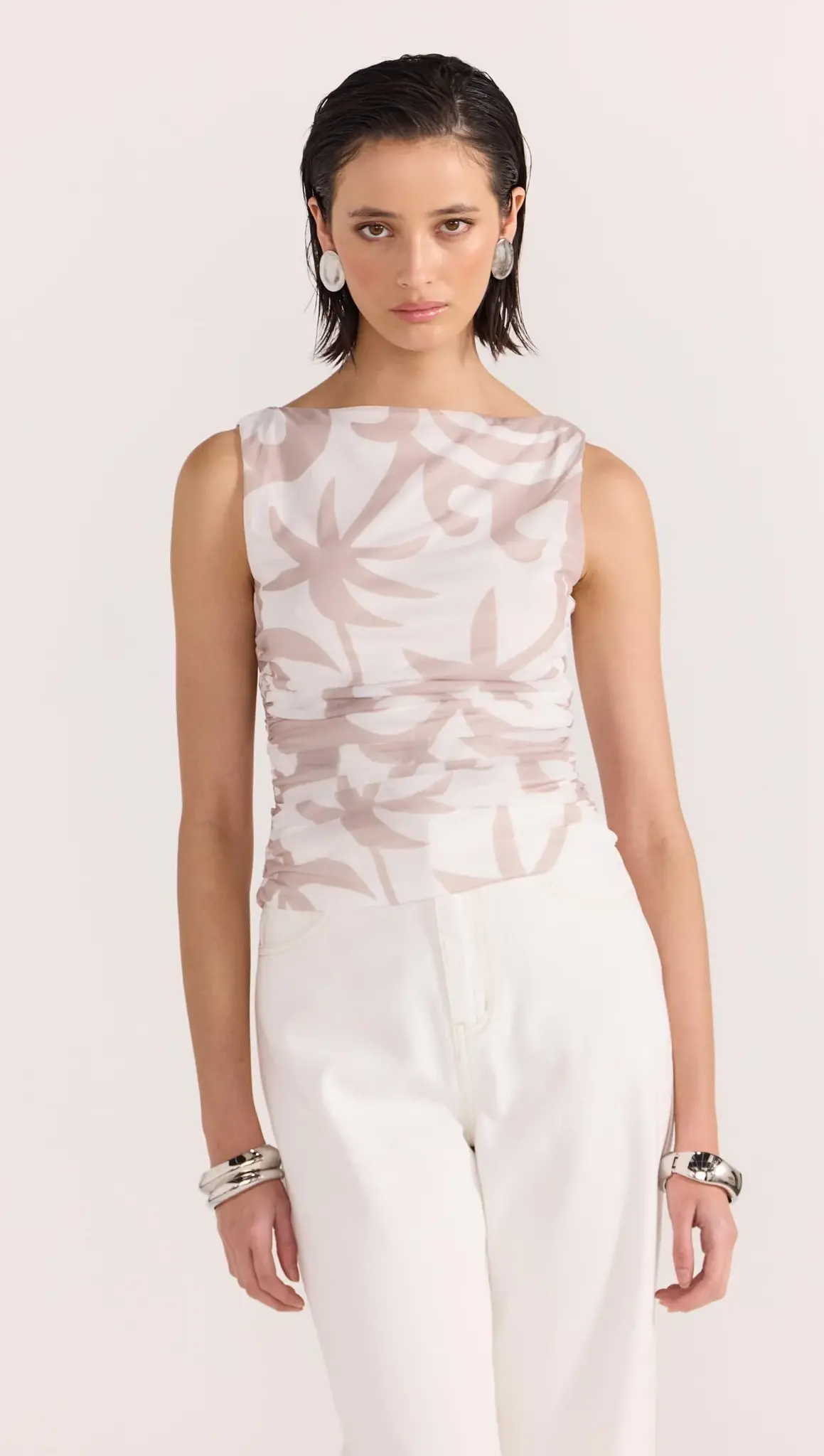 Staple the Label Celeste Mesh Top