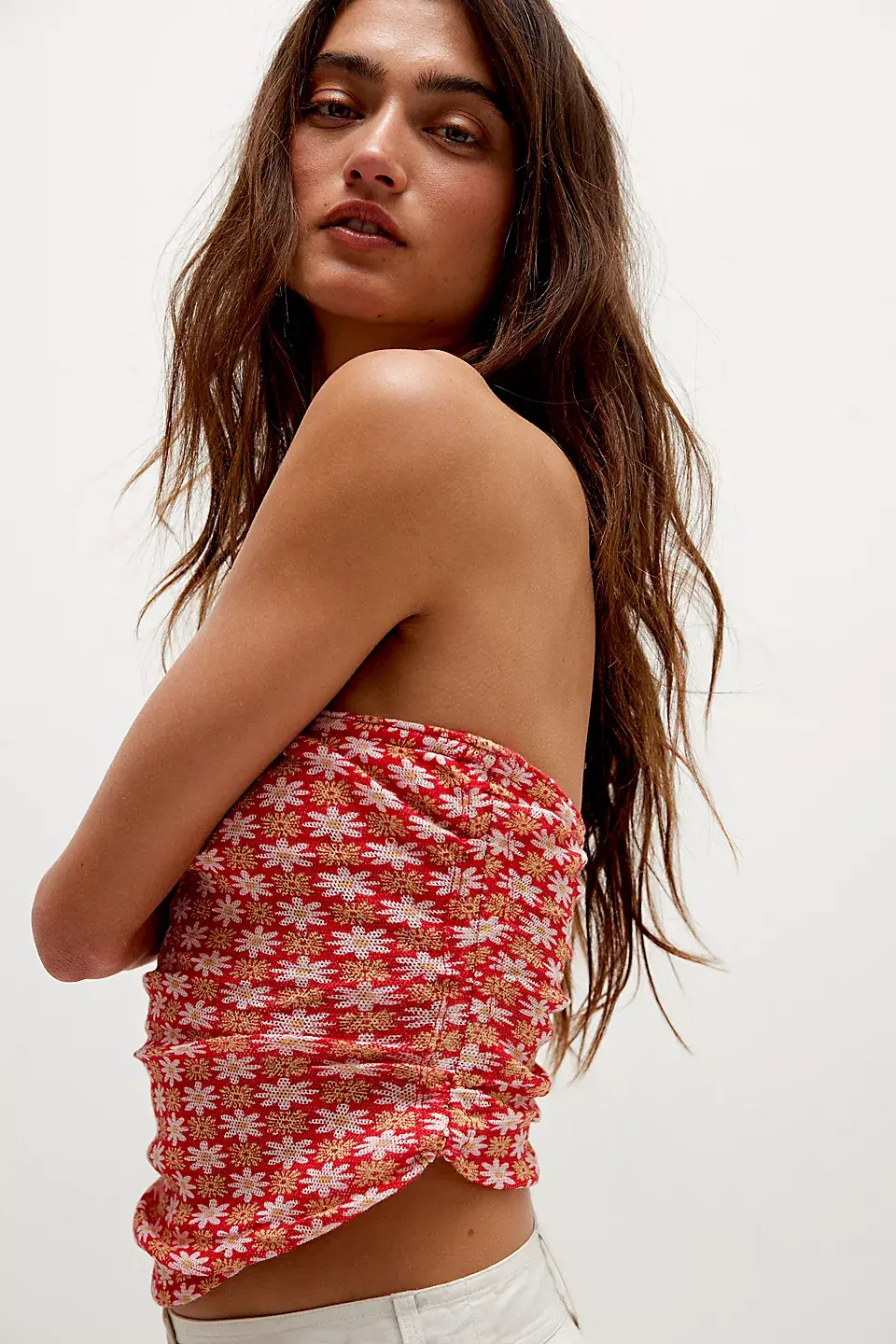 Free People Boulevard Printed Tube Top