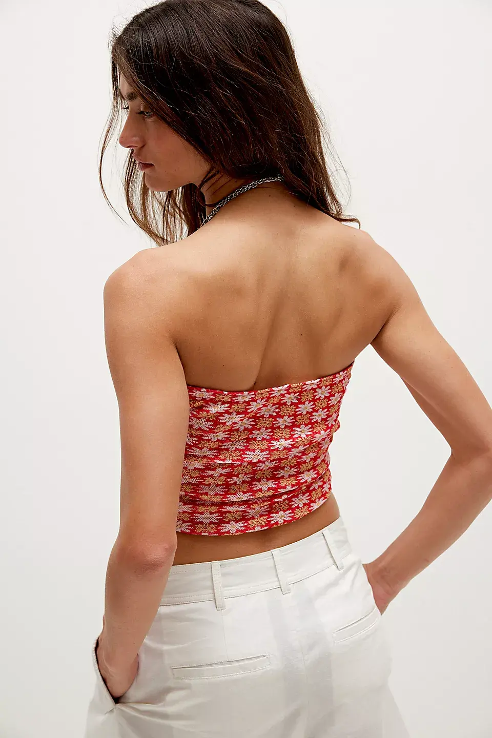 Free People Boulevard Printed Tube Top