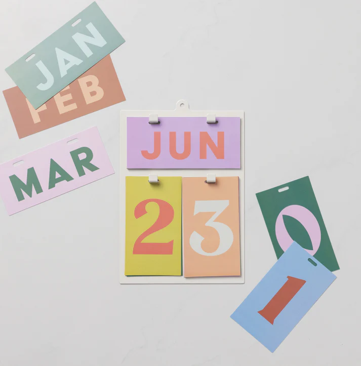Designworks Ink Perpetual Wall Calendar Colour Block