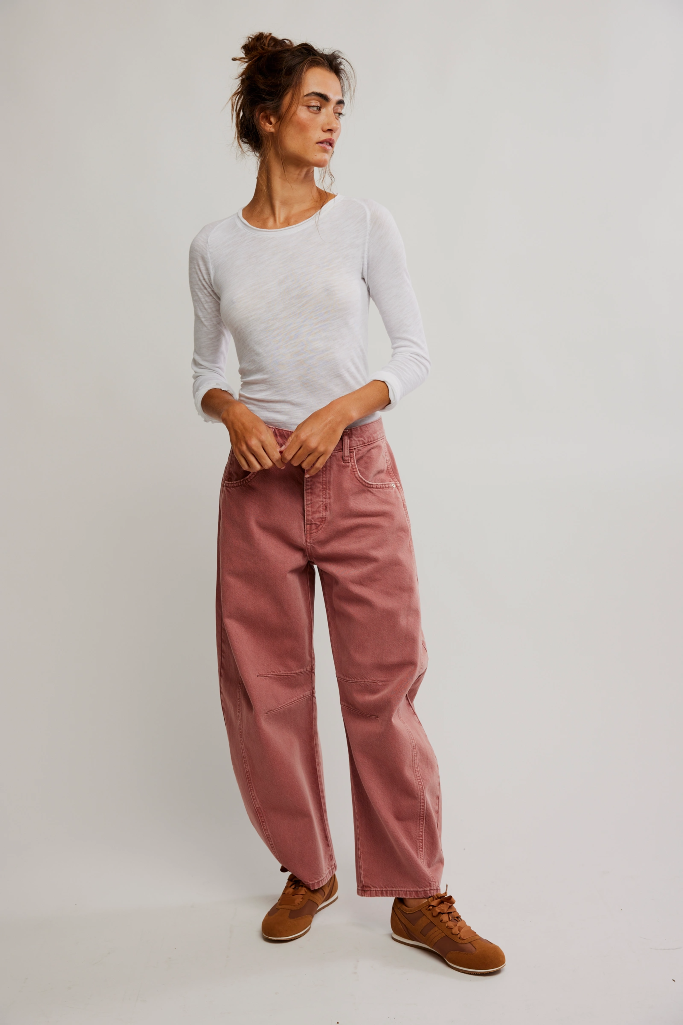 Free People Good Luck Mid Rise Barrel