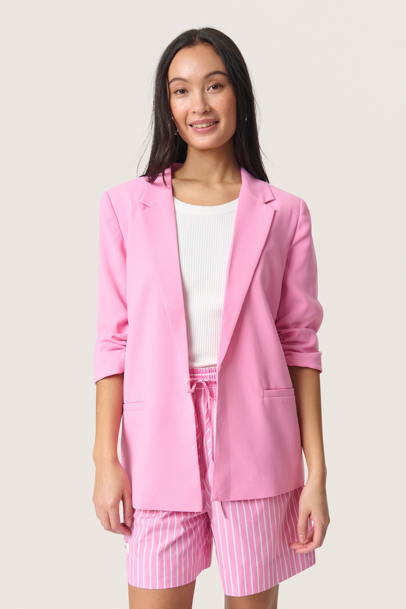 Soaked in Luxury Shirley Blazer 3/4 Sleeve