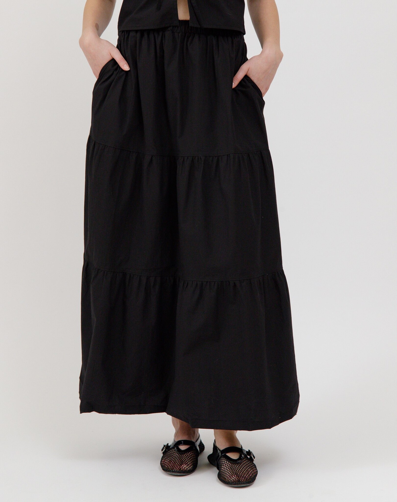 Brunette The Label Poplin Long Skirt