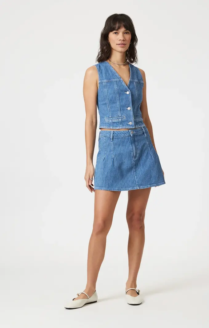 MAVI Summer Blue Stripe Skirt
