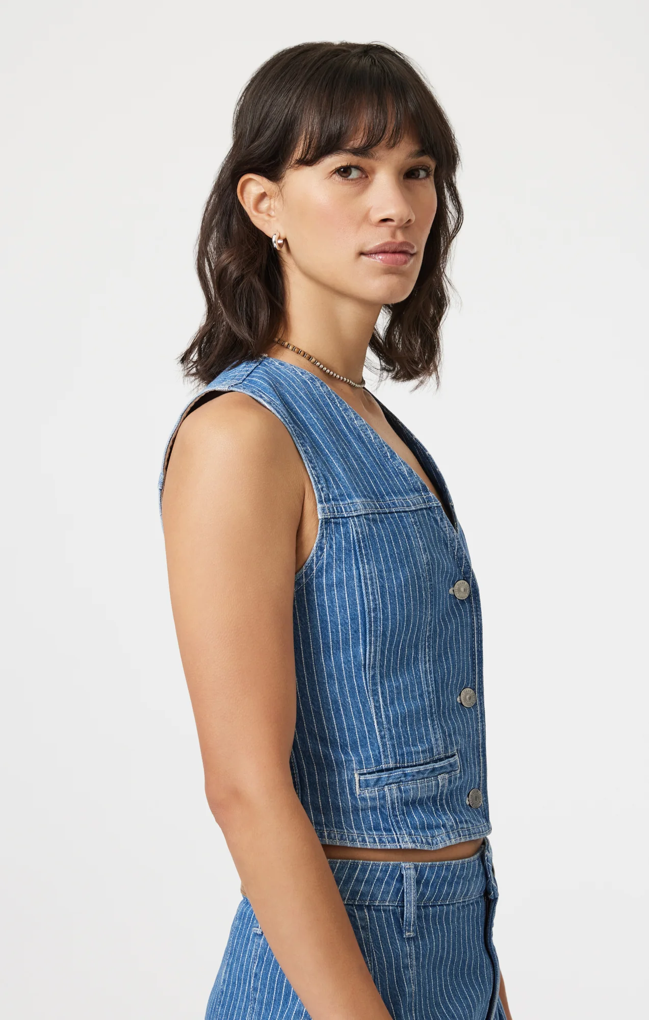 MAVI Merlin Blue Stripe Vest