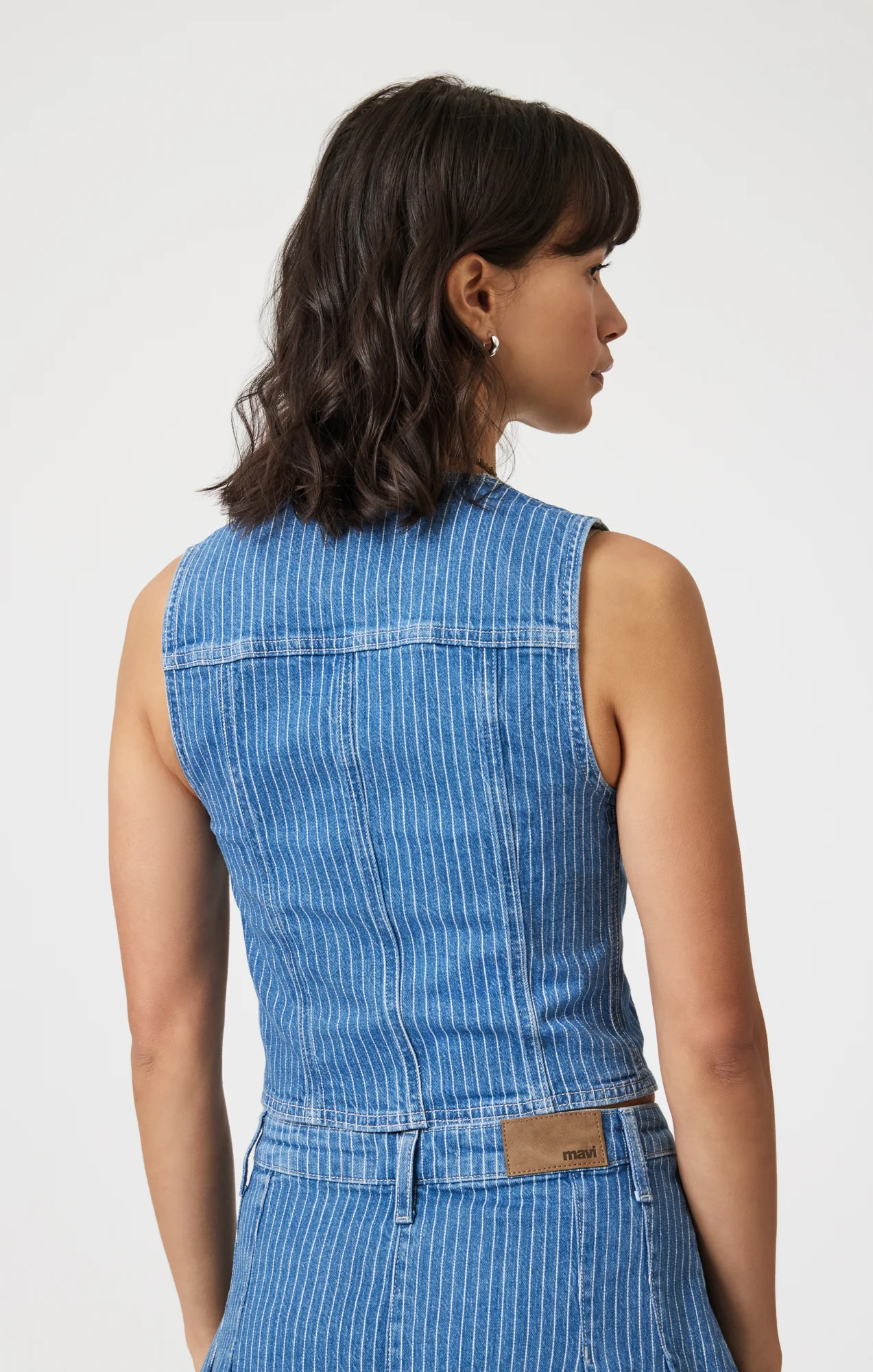 MAVI Merlin Blue Stripe Vest