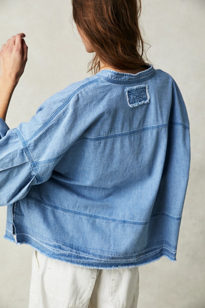 Free People Jude Denim Pullover