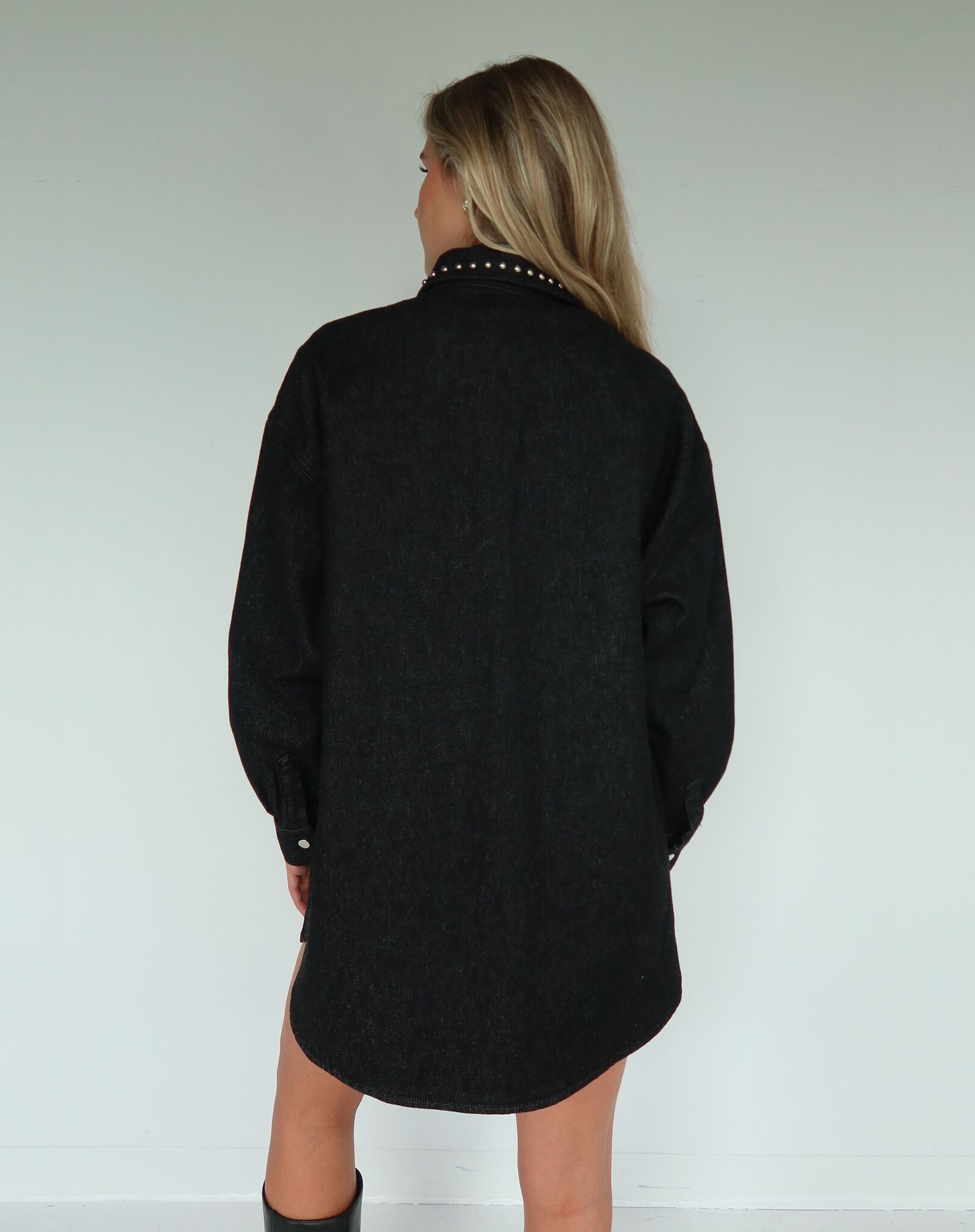 Brunette The Label Shania Denim Studded Jacket