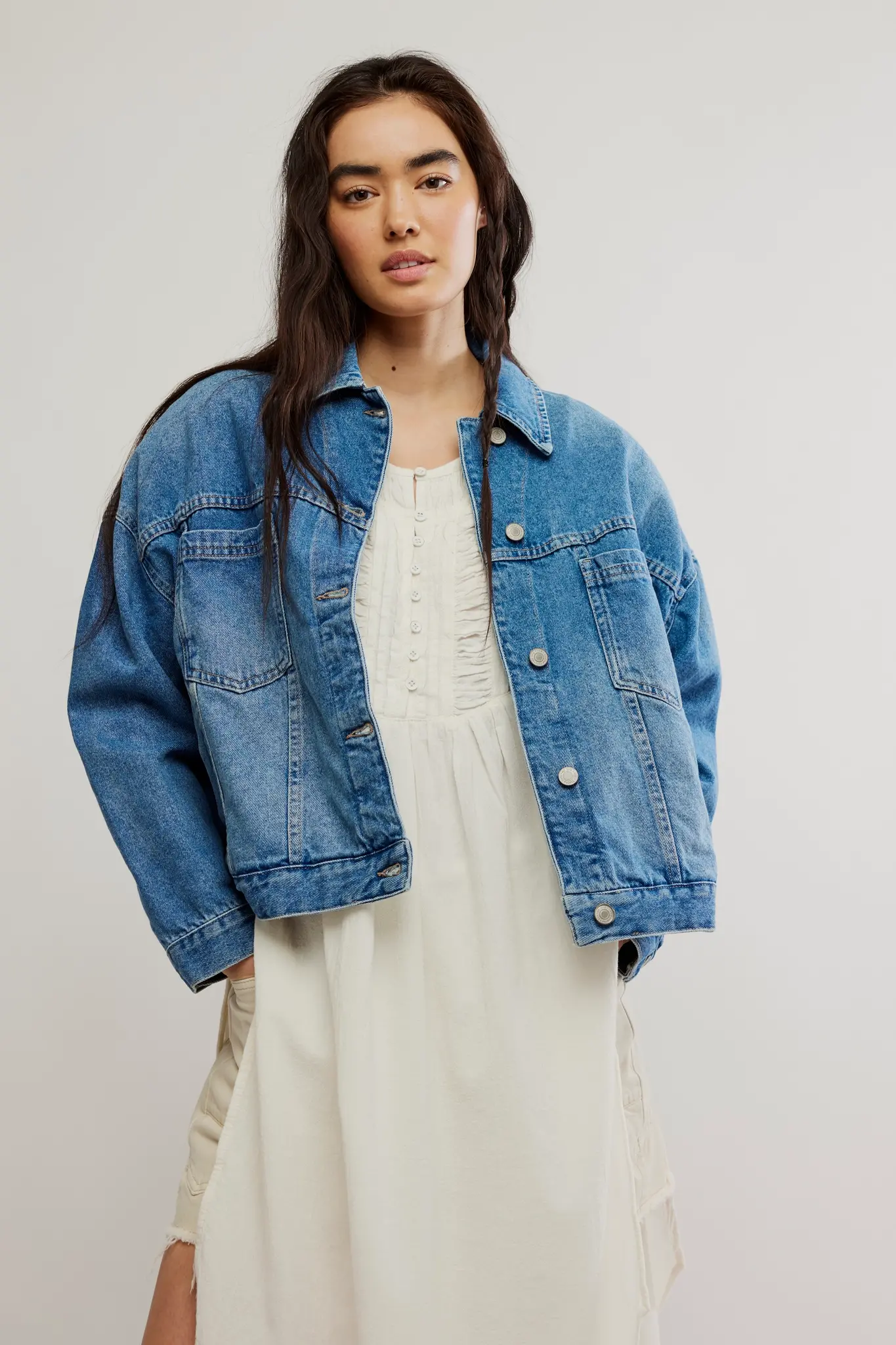 Free People Opal Swing Denim Jacket