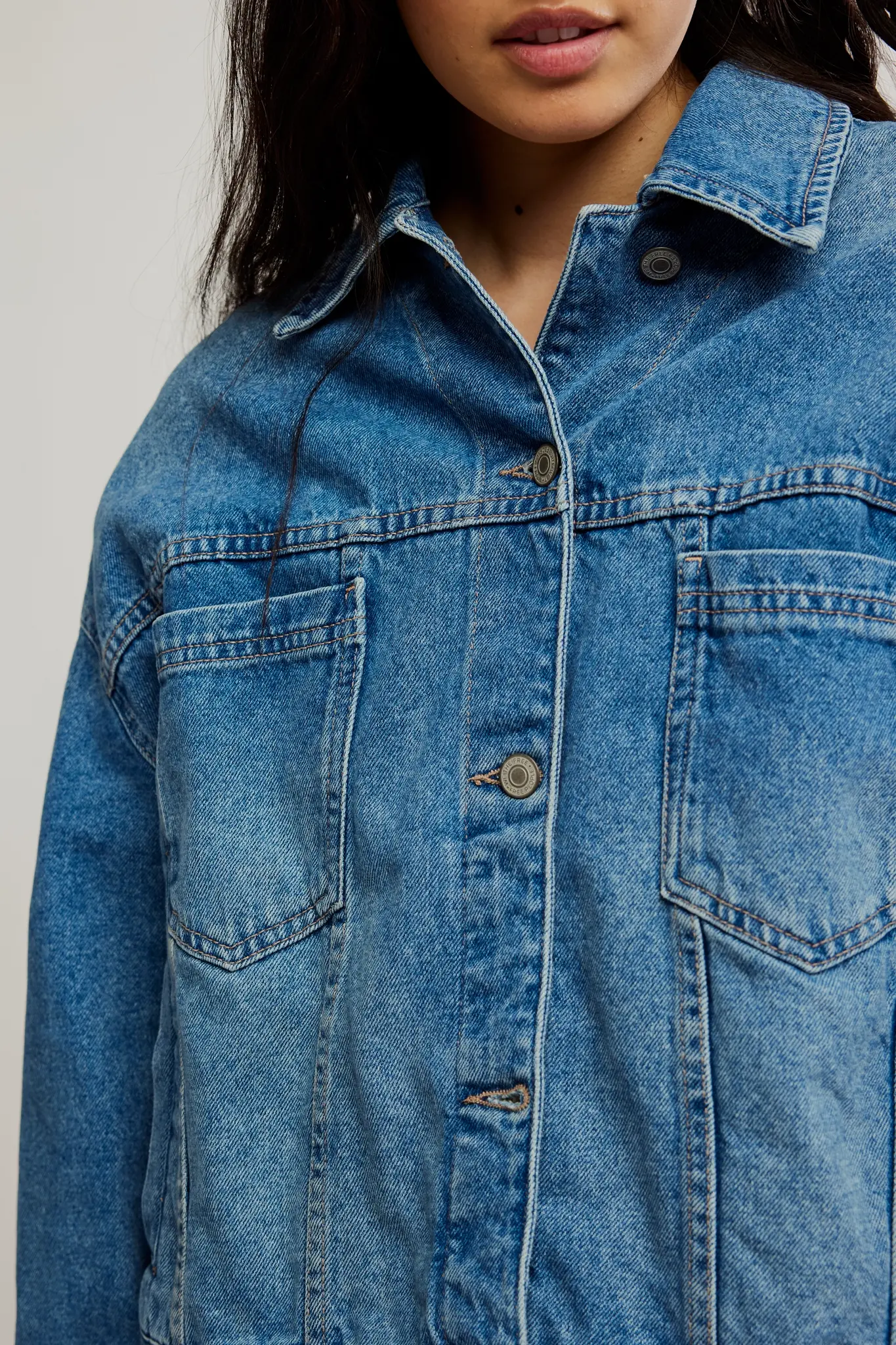 Free People Opal Swing Denim Jacket