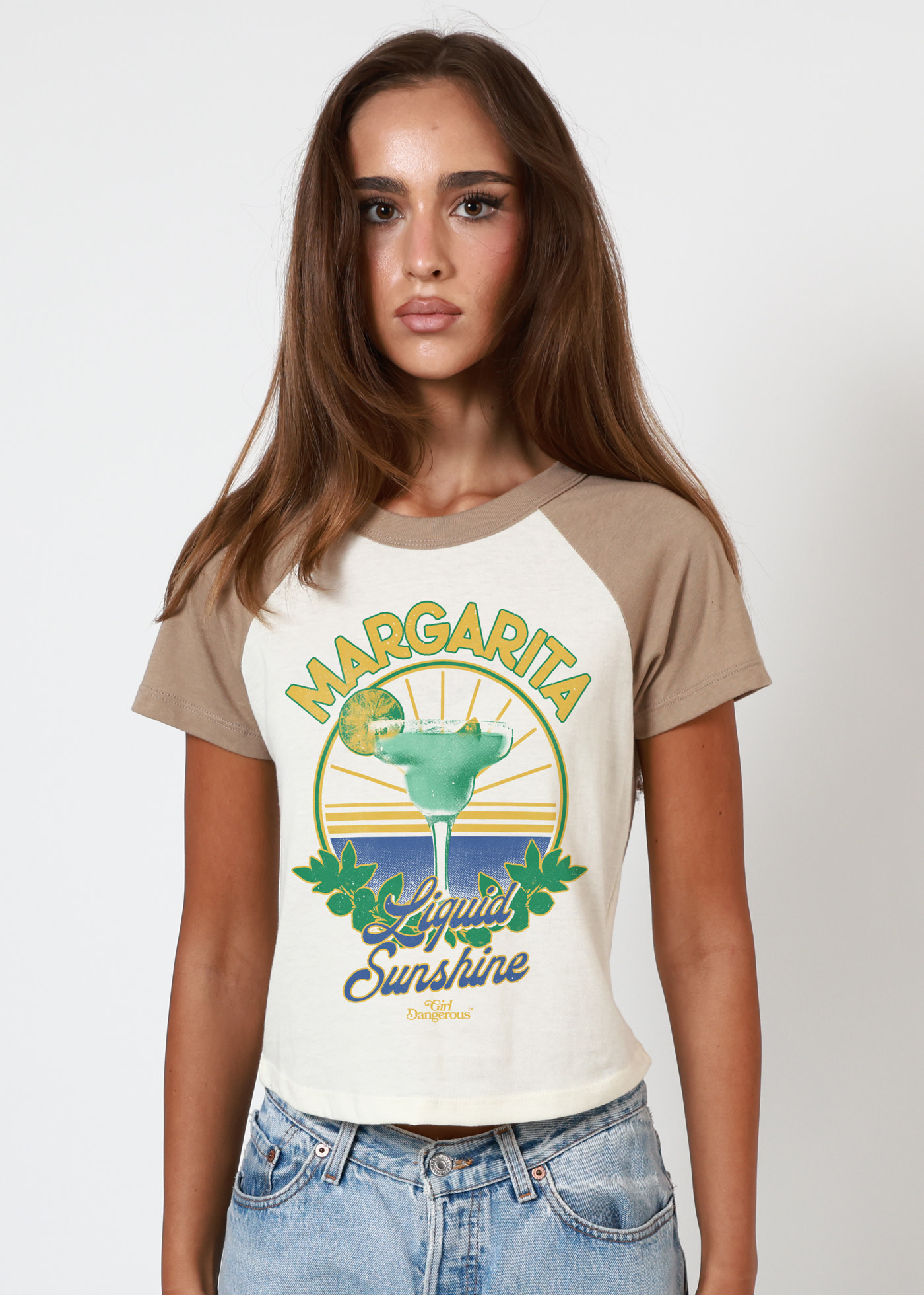 Girl Dangerous Margarita Liquid Sunshine Baby Tee