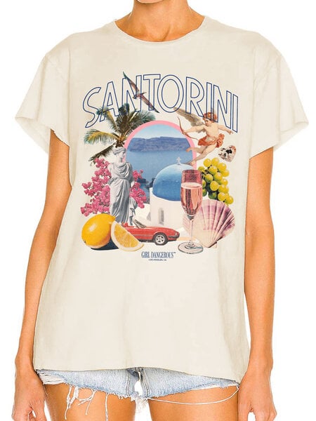Girl Dangerous Santorini Collage Vintage Tee