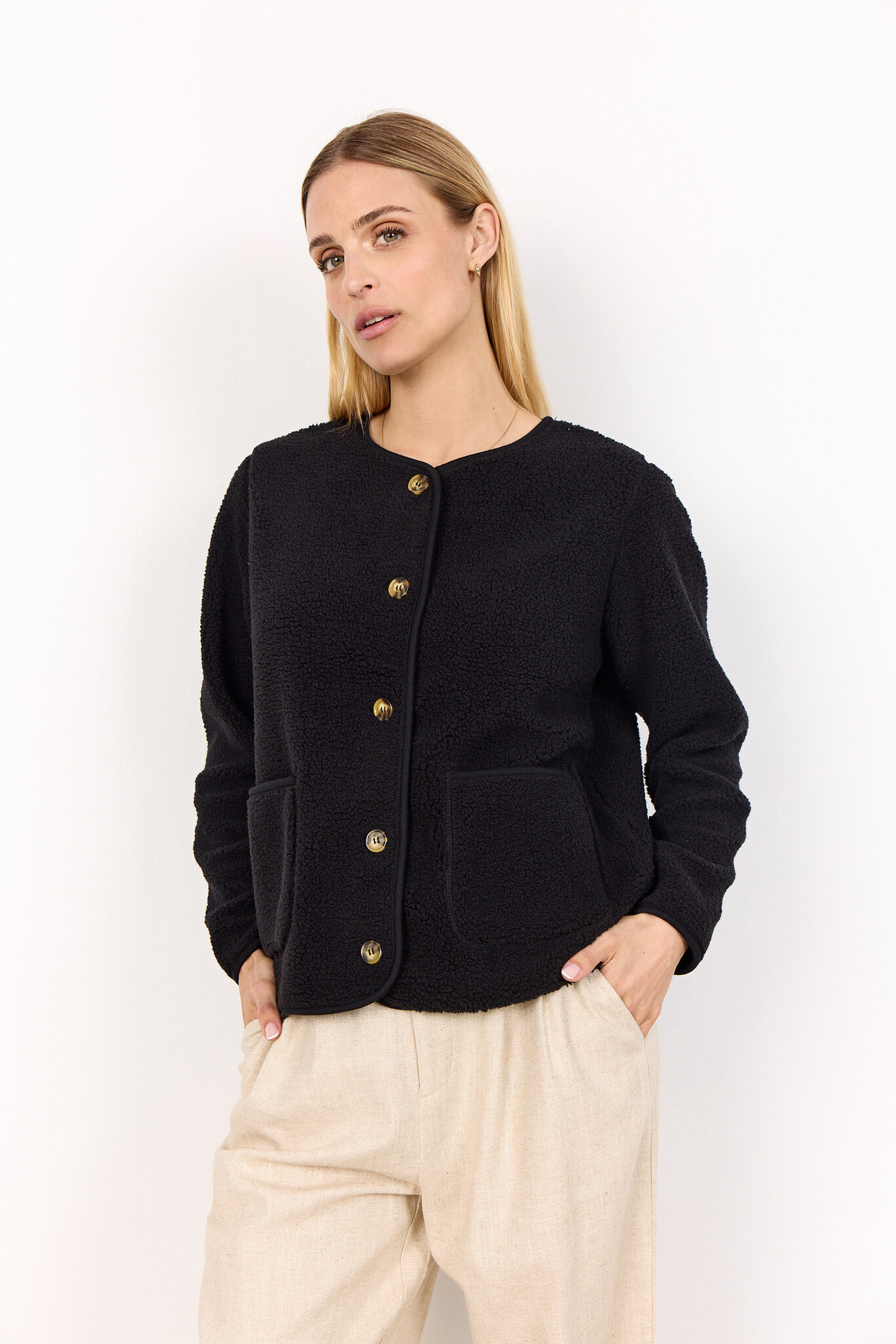 Soya Concept Onyx 2 Sherpa Cardigan