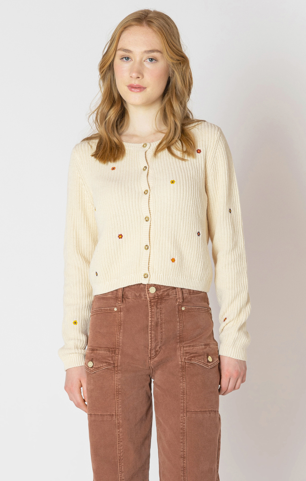 トップス Roger Kent switching Euro cardigan Embroidered Crewneck Cardigan - Dutch Growers Saskatoon