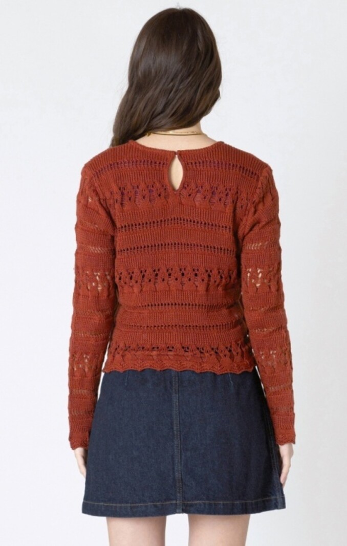 Dex Scallop Hem Crochet Top