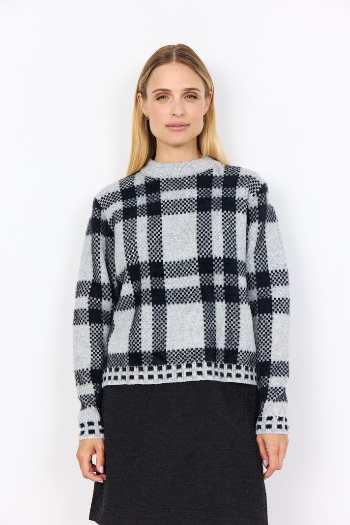 Soya Concept Vibsa 1 Plaid Knit Pullover