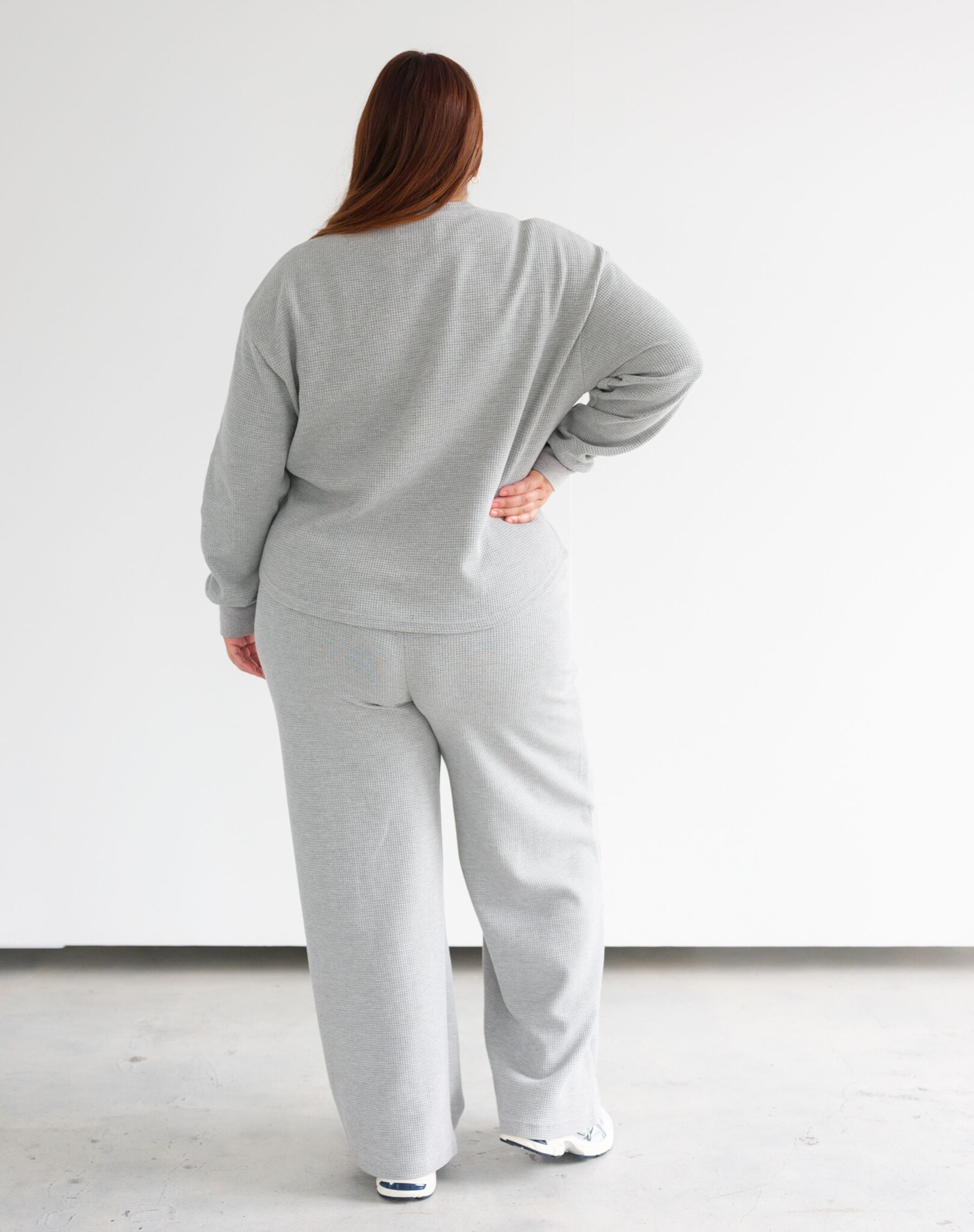 Brunette The Label Waffle Knit Boxy Henley