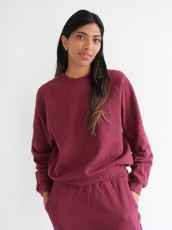 Brunette The Label Waffle Knit Raglan Top