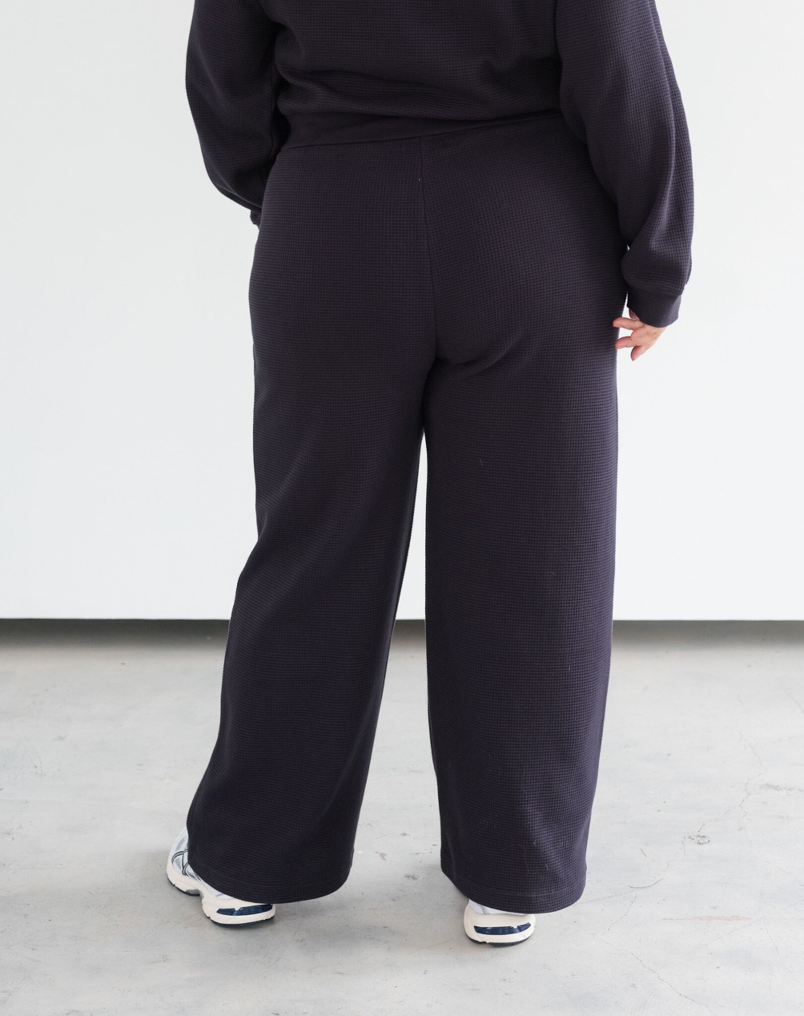 Brunette The Label Waffle Knit Wide Leg Pant