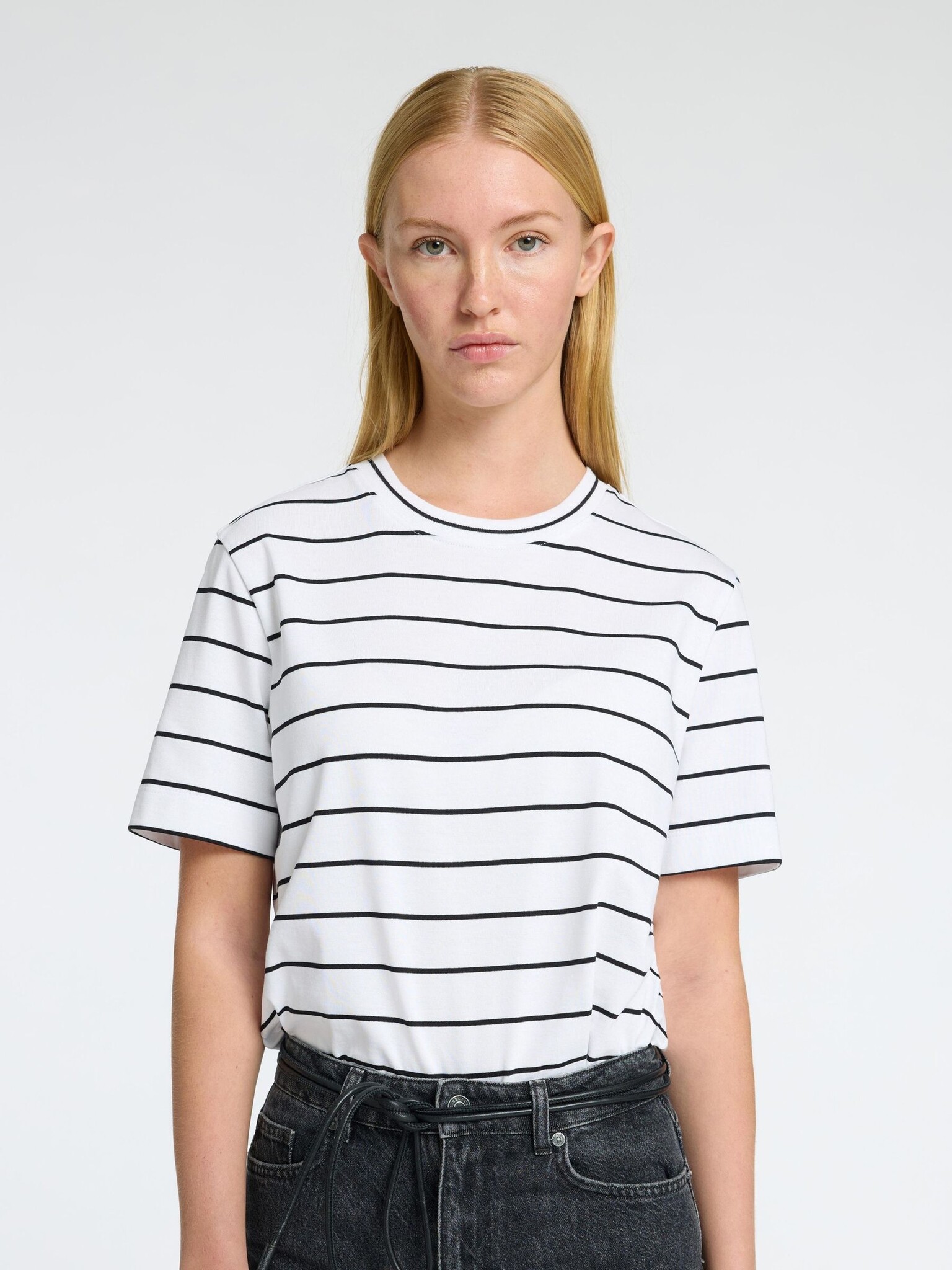 Selected Essential Striped Boxy Tee