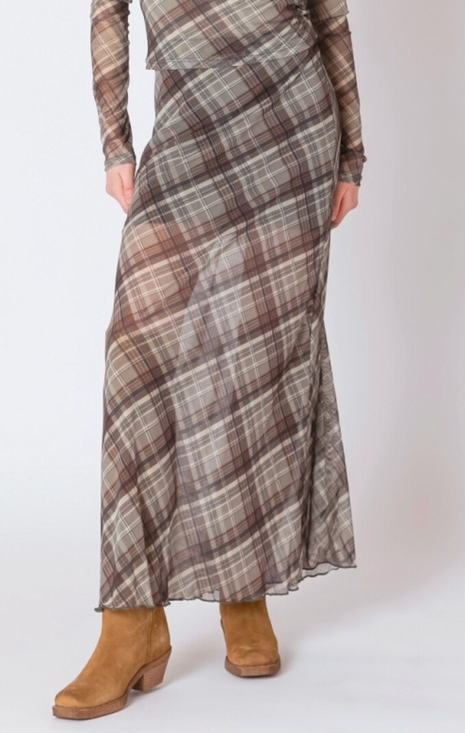 Dex Mesh Midi Skirt
