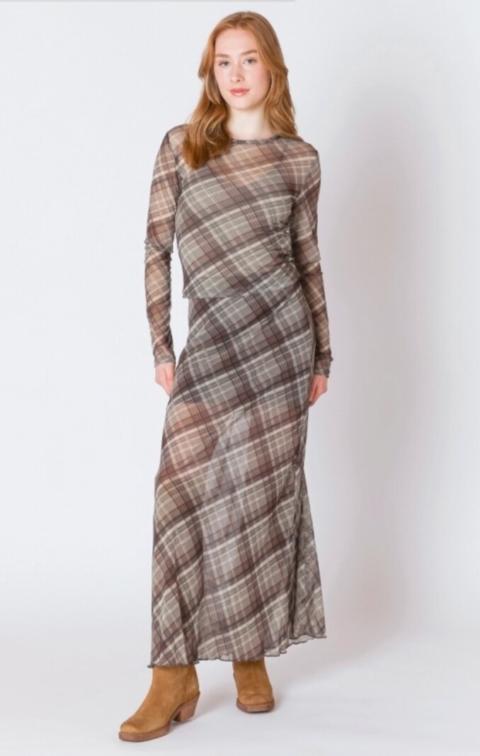 Dex Mesh Midi Skirt