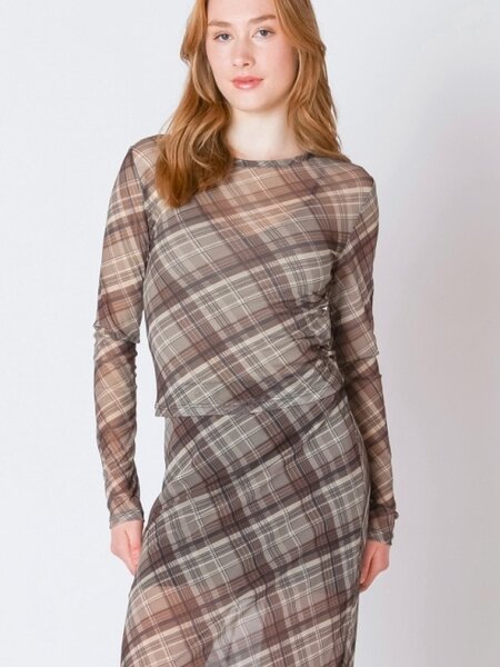 Dex Mesh Crewneck Top