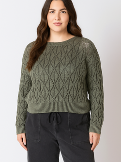Dex Pointelle Crew Neck Sweater