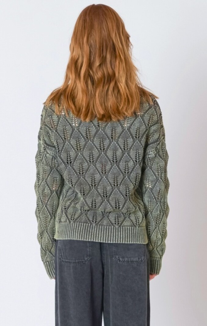 Dex Pointelle Crew Neck Sweater