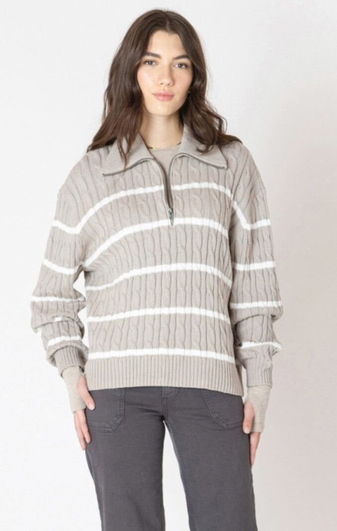 Dex Half Zip Cable Sweater