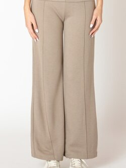 Black Tape Wide Leg Detail Seam Pant