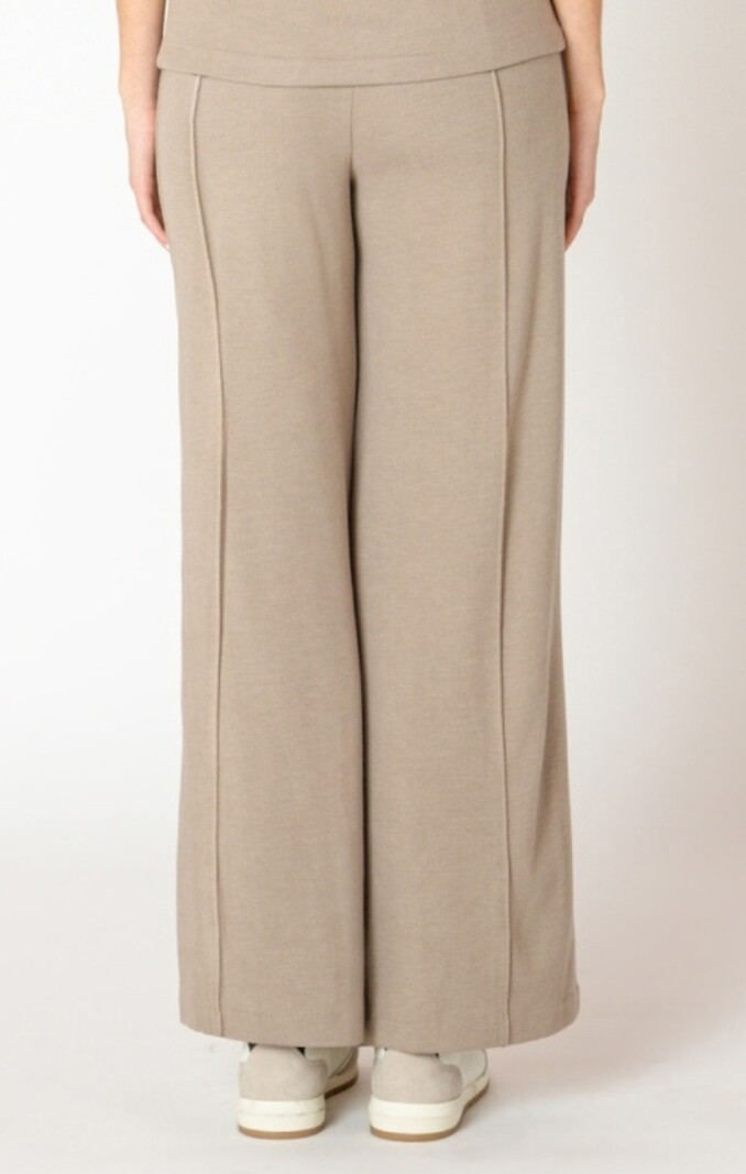 Black Tape Wide Leg Detail Seam Pant