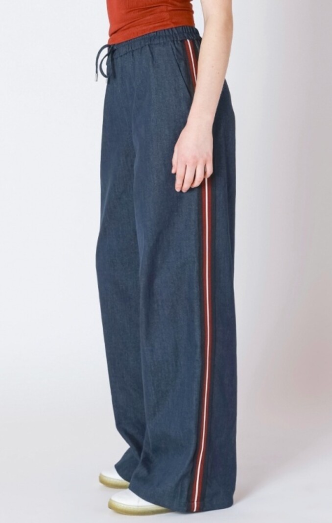 Dex Side Stripe Wide Leg Jean