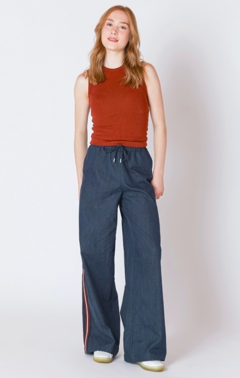 Dex Side Stripe Wide Leg Jean