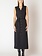 Black Tape Belted Sleeveless Shirt Dress